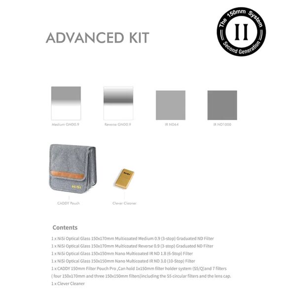 NiSi 150mm Filter Kit  Advanced Kit II