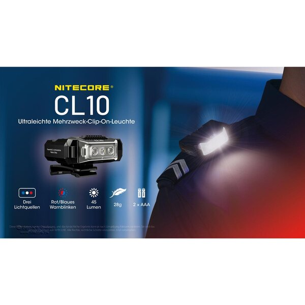 Nitecore Clipleuchte CL10 