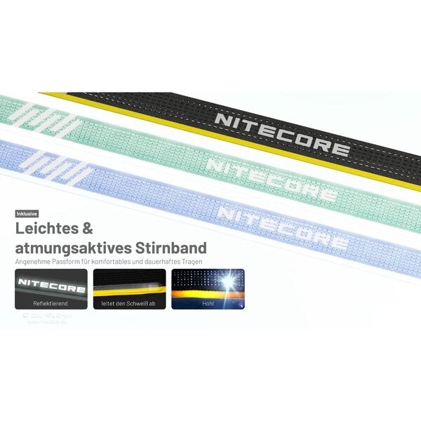 Nitecore HA23 UHE - 600 Lumen  blau