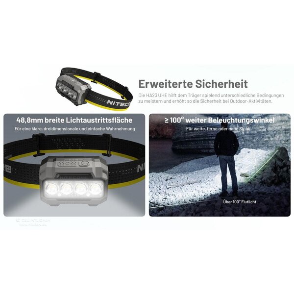 Nitecore HA23 UHE - 600 Lumen  grün
