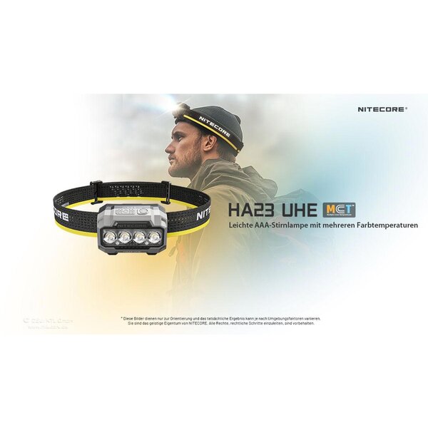 Nitecore HA23 UHE - 600 Lumen  schwarz