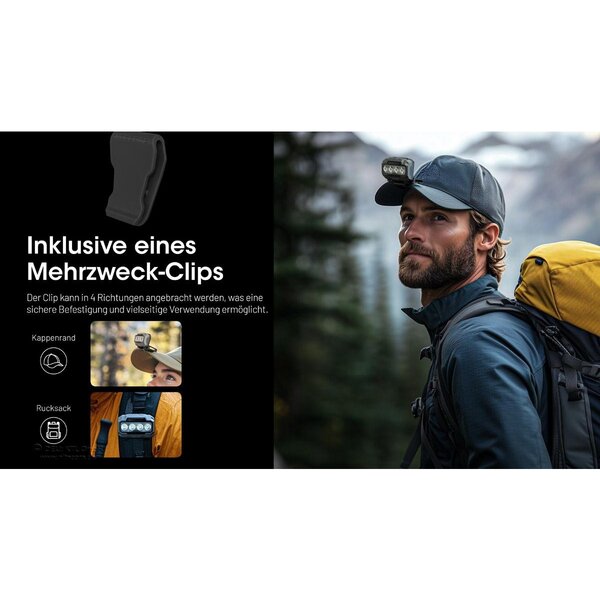 Nitecore HA23 UHE - 600 Lumen  schwarz