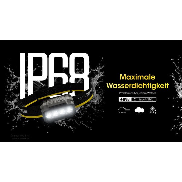 Nitecore HA23 UHE - 600 Lumen  schwarz