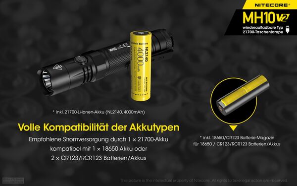 Nitecore MH10 V2 - 1200 Lumen 