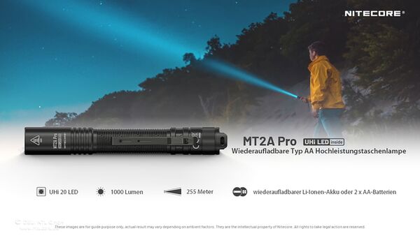 Nitecore MT2A PRO - 1000 Lumen 