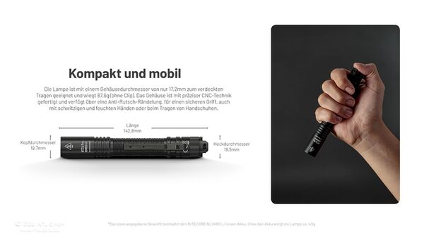 Nitecore MT2A PRO - 1000 Lumen 