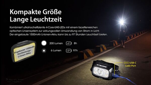 Nitecore Nitecore NU30 - schwarz, 500 Lumen 