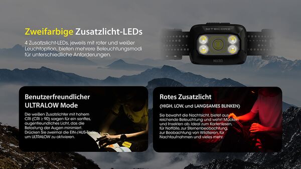 Nitecore Nitecore NU30 - schwarz, 500 Lumen 