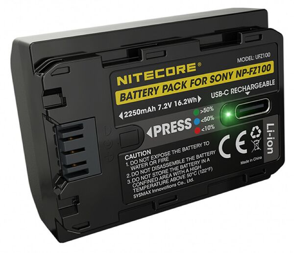 Nitecore NP-FZ100 USB-C Rechargeable (UFZ100) 2250mAh 