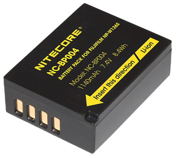Nitecore NP-W126S Kamera Akku für Fujifilm 