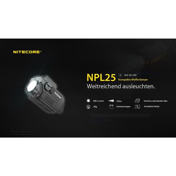 Nitecore NPL25 - 900 Lumen 