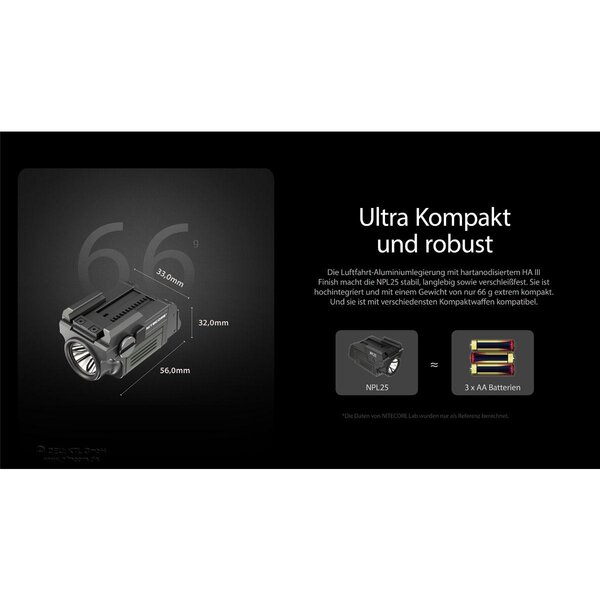 Nitecore NPL25 - 900 Lumen 