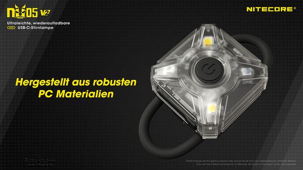 Nitecore NU05 V2 KIT - USB-C, 40 Lumen 