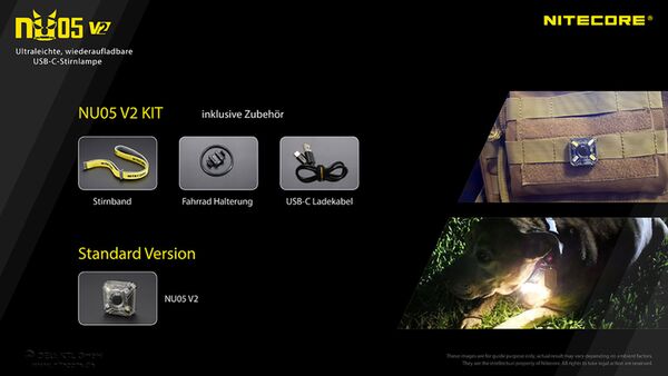 Nitecore NU05 V2 KIT - USB-C, 40 Lumen 