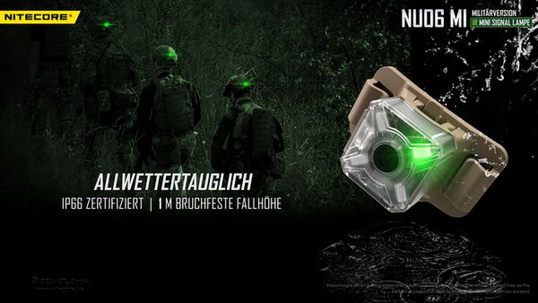 Nitecore NU06 MI - mehrfarbige Signalleuchte mit IR 