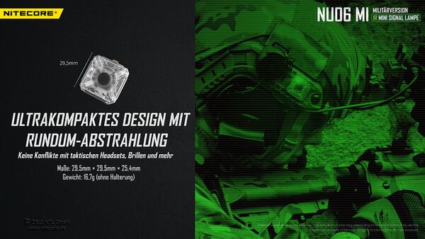 Nitecore NU06 MI - mehrfarbige Signalleuchte mit IR 