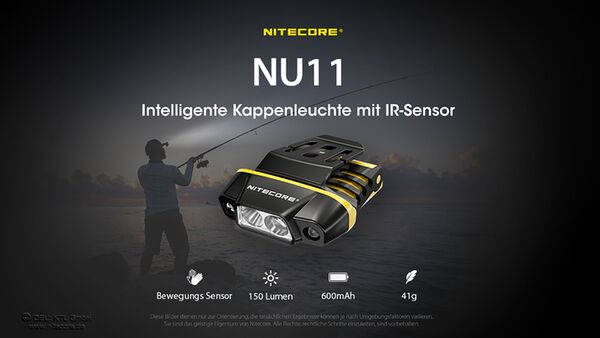 Nitecore NU11 - Clipleuchte mit IR-Sensor 