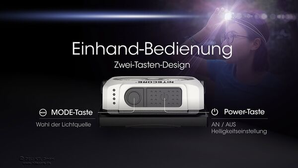 Nitecore NU21 - 360 Lumen  schwarz