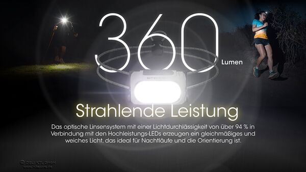 Nitecore NU21 - 360 Lumen  weiß