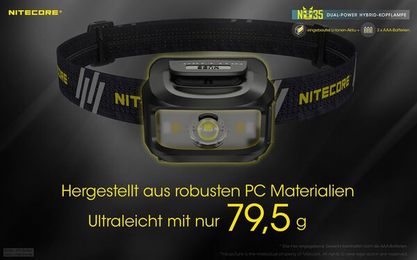 Nitecore NU35 - Dual Power 