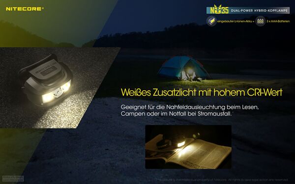 Nitecore NU35 - Dual Power 