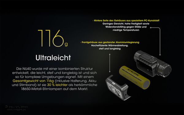 Nitecore NU40 - 1000 Lumen 