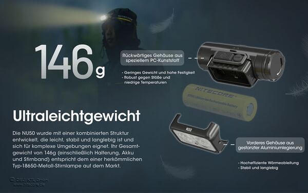 Nitecore NU50 - 1400 Lumen 