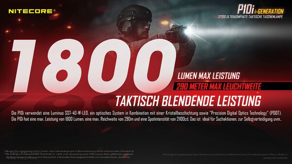 Nitecore P10i - 1800 Lumen 