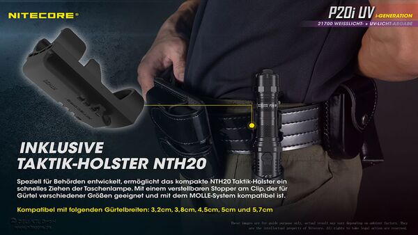 Nitecore P20i UV - 1800 Lumen + UV-Licht 