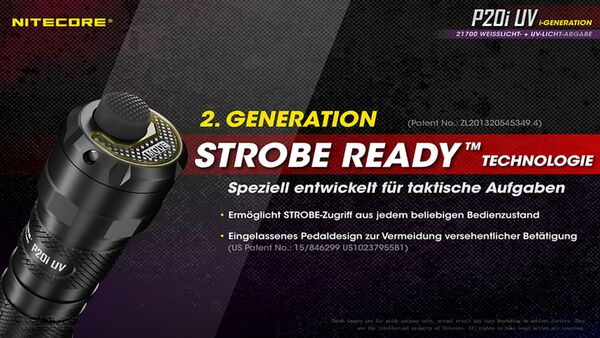 Nitecore P20i UV - 1800 Lumen + UV-Licht 