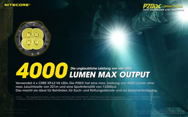 Nitecore P20iX - 4000 Lumen 