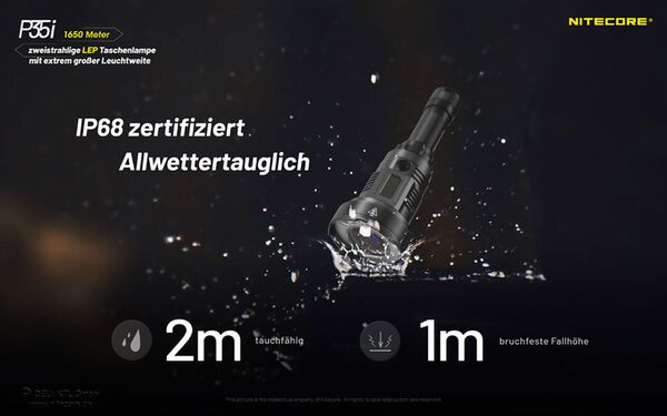 Nitecore P35i - LED und Laser-Licht 
