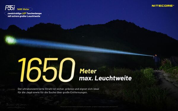 Nitecore P35i - LED und Laser-Licht 