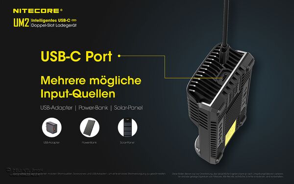 Nitecore UM2 USB-Ladegerät 