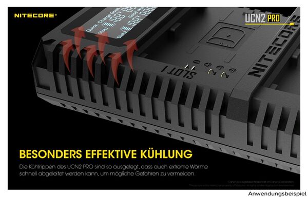 Nitecore USB-Ladegerät mit LCD-Display  UCN2PRO für Canon LP-E6N
