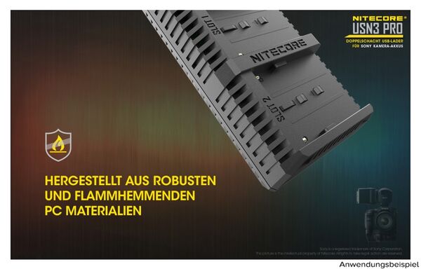 Nitecore USB-Ladegerät mit LCD-Display  USN3PRO für Sony NP-F750