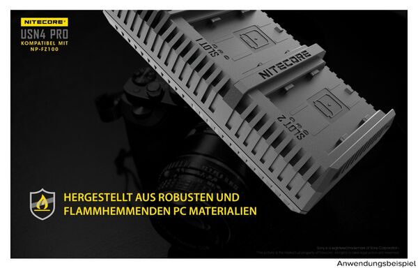 Nitecore USB-Ladegerät mit LCD-Display  USN4PRO für Sony NP-FZ100