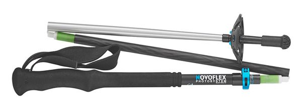 Novoflex 2xQuadroLeg Falt-Wanderstock, Version III, Carbon, Titanal, Rocksleeve 