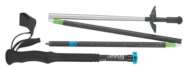 Novoflex 2xQuadroLeg Falt-Wanderstock, Version III, Carbon, Titanal, Rocksleeve 