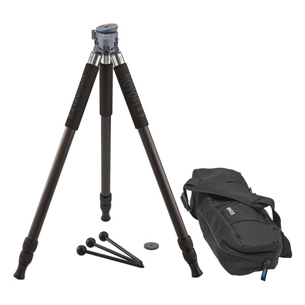 Novoflex 3-Bein Stativ m. Kalotte, 3-Segment Carbonbeinen, 3 austauschbaren Minibeinen und Stativtasche 