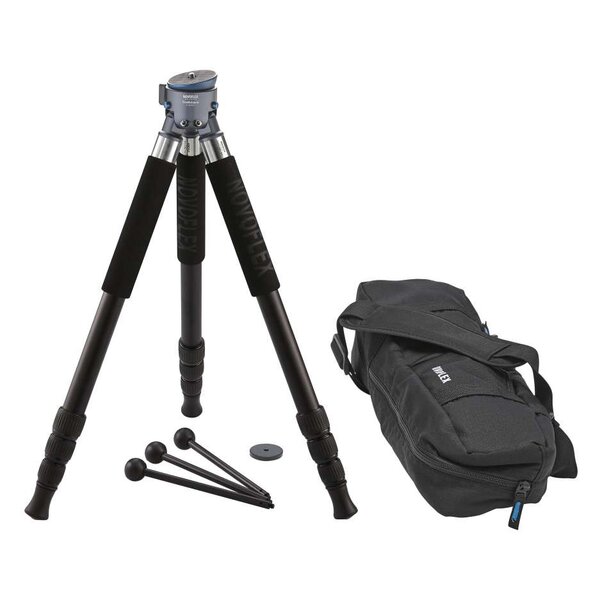 Novoflex 3-Bein Stativ m. Kalotte, 4-Segment Aluminiumbeinen, 3 austauschbaren Minibeinen und Stativtasche 