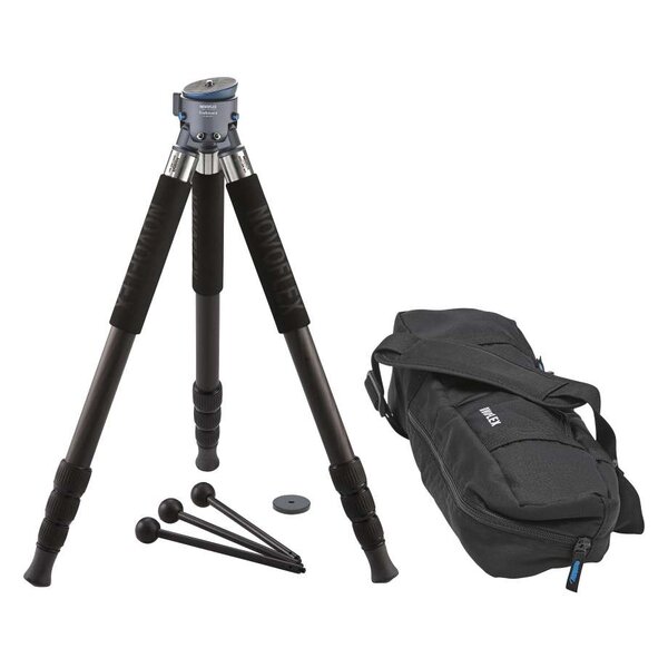 Novoflex 3-Bein Stativ m. Kalotte, 4-Segment Carbonbeinen, 3 austauschbaren Minibeinen und Stativtasche 