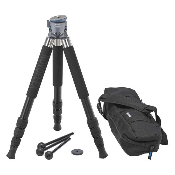 Novoflex 3-Bein Stativ m. Kalotte, 4-Segment Carbonbeinen kompakt, 3 austauschbaren Minibeinen und Stativtasche 