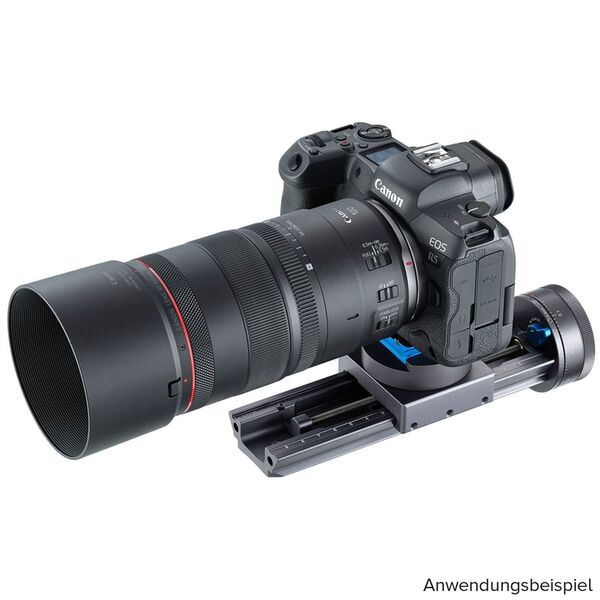 Novoflex Einstellschlitten Q mit Fokusrad und Rasterungen für ABM bis 5:1 (Castel-M) 