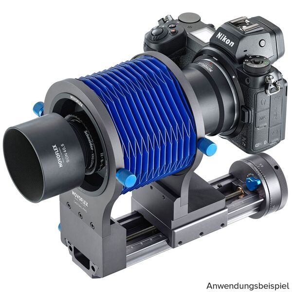 Novoflex Einstellschlitten Q mit Fokusrad und Rasterungen für ABM bis 5:1 (Castel-M) 