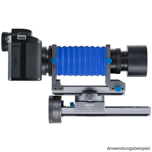 Novoflex Einstellschlitten Q mit Fokusrad und Rasterungen für ABM bis 5:1 (Castel-M) 