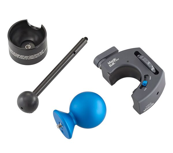 Novoflex MagicBall FREE 50 (M) Set bestehend aus: Kugel, Gehäuse, Schale und Stützfuß 