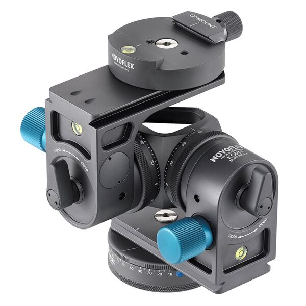 Novoflex Modularer Getriebeneiger KOPF² Starter Kit mit Kupplung u. Panoramadrehung 