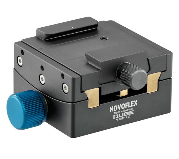 Novoflex Modularer Goniometerkopf, 15° Verschwenkung mit Kupplung und quadrat. Schwalbenschwanzfuß 