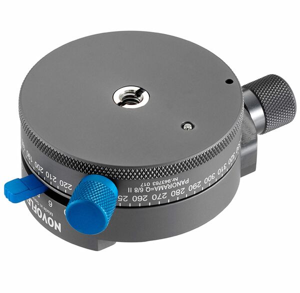 Novoflex Panoramaplatte 6/8 mit Schnellkupplung Gravur 360 Grad Rasterung 6/8/10/12 